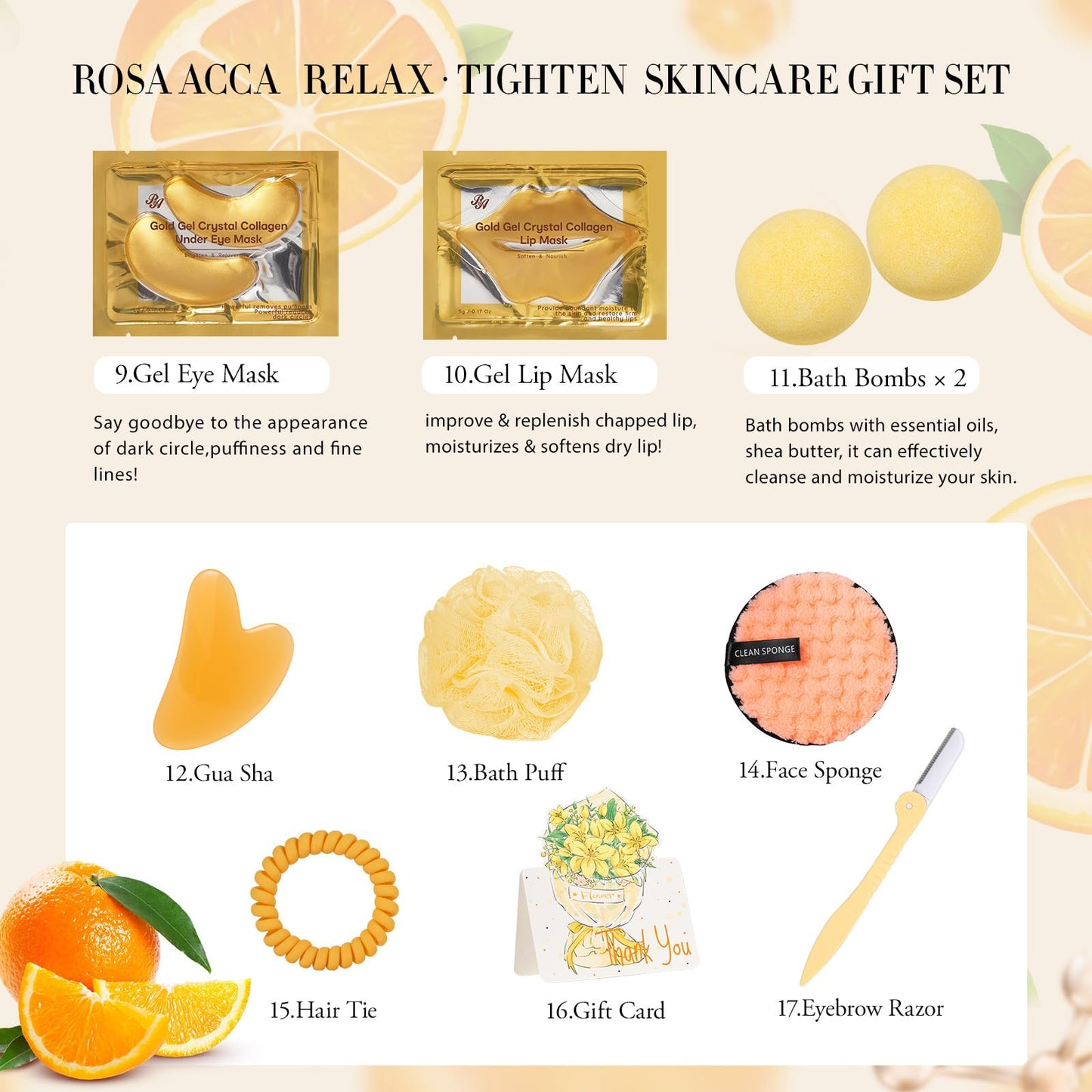 Gifts for Women & Men, 23pcs Fathers Day Gifts, Home Spa Gift Basket Set
