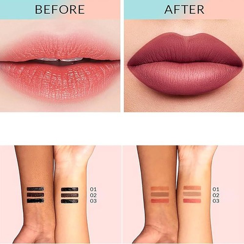 Boulari Lip Stain Peel, Boulari Lip Stain,Boulari Lip,Boulari Peel Off Lip Liner Stain Nude,Peel & Reveal Long Lasting Not Fade Waterproof (02)