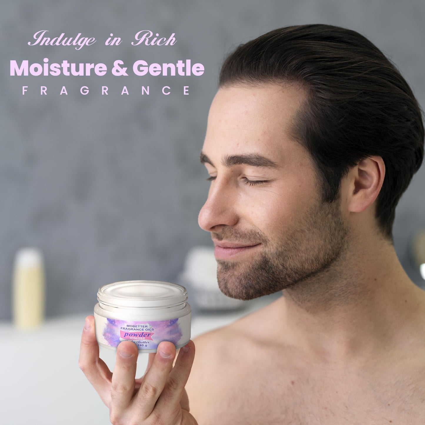 MOBETTER FRAGRANCE OILS Powder Intense 8 Oz Body Butter for Unisex