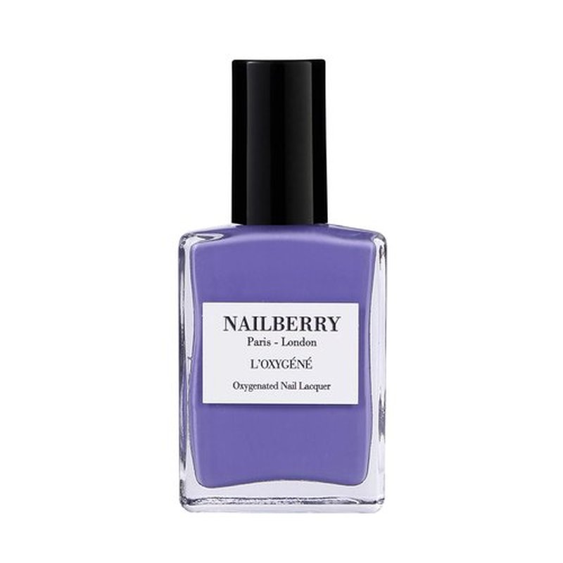 Nailberry L'Oxygéné Oxygenated Nail Lacquer | Bluebell | Bluish Purple Opaque Nail Polish | UV Protected Long-Wear Nail Polish | 12-Free | Vegan | Certified Halal | Cruelty & Gluten Free | 15 ml