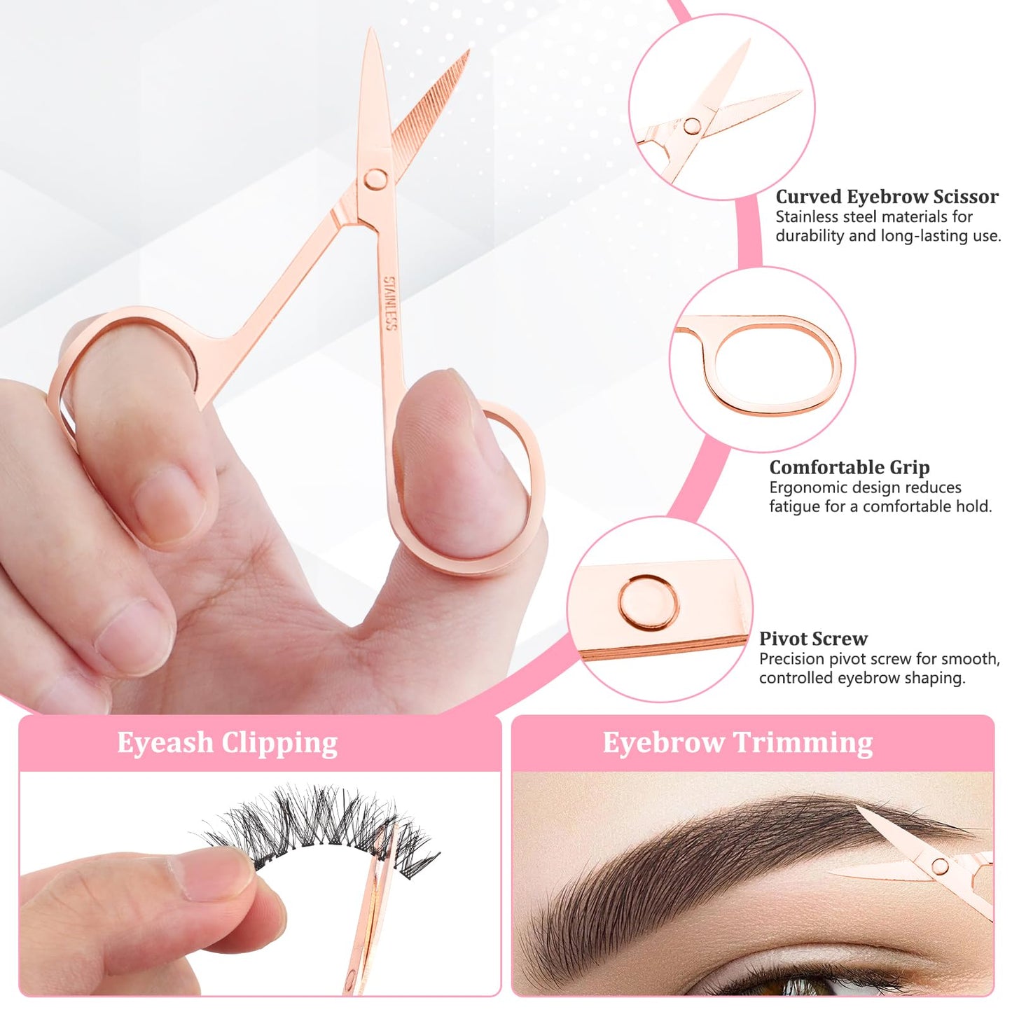 NICEMOVIC Tweezers for Women Facial Hair 7 Pcs, Stocking Stuffers