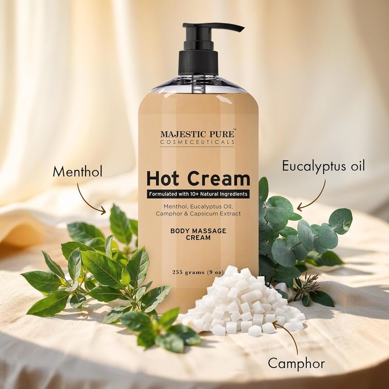 Majestic Pure Hot Cream - Anti-Cellulite Body Cream for Thighs & Butt | Moisturizing Sweat Cream | 9 Oz
