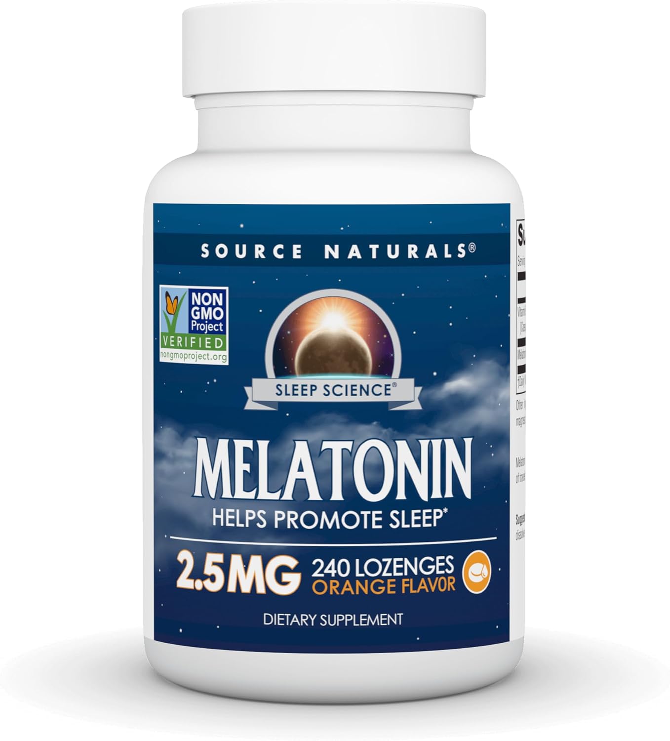 Melatonin 2.5 mg Lozenges - 240 Count Orange Flavor Sleep Aid