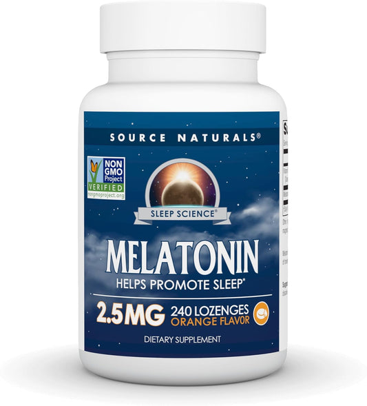 Melatonin 2.5 mg Lozenges - 240 Count Orange Flavor Sleep Aid