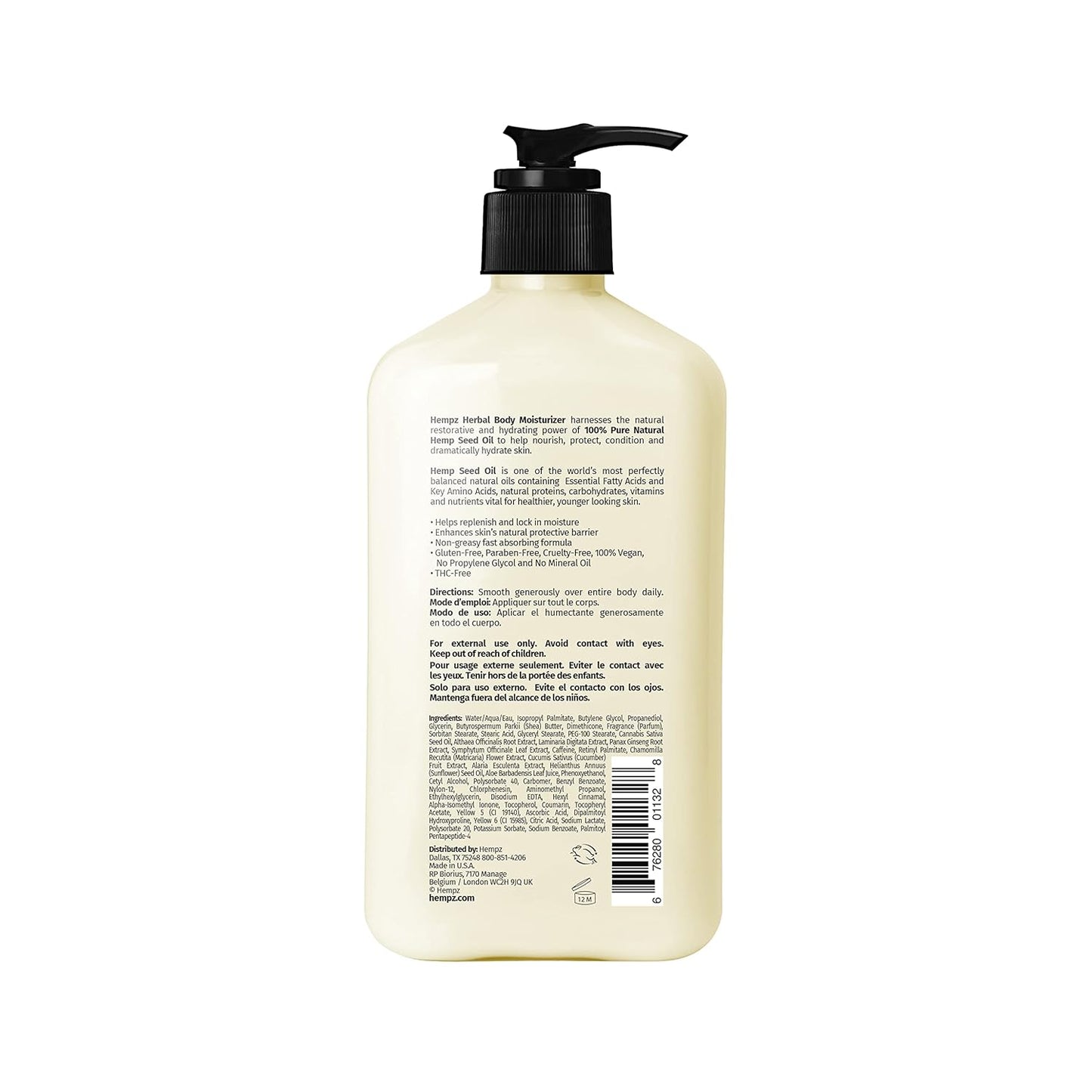 Hempz Age Defying Body Moisturizer - Shea Butter Anti-Aging Lotion | 17 Fl Oz, 2 Pack Bundle