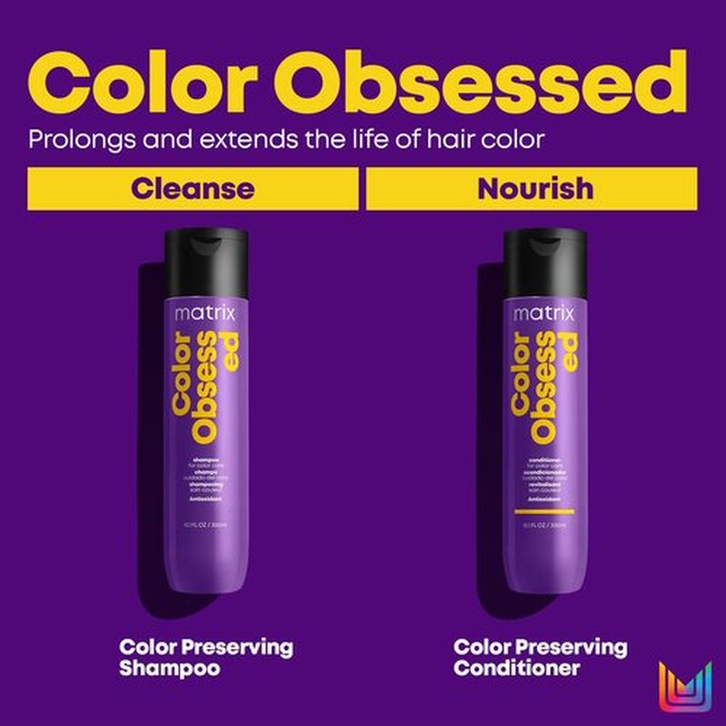 Matrix Color Obsessed Antioxidant Shampoo | Enhances Hair Color & Prevents Fading | For Color Treated Hair | Cruelty Free | Salon Shampoo | Packaging May Vary | 10.1 Fl. Oz. | Vegan