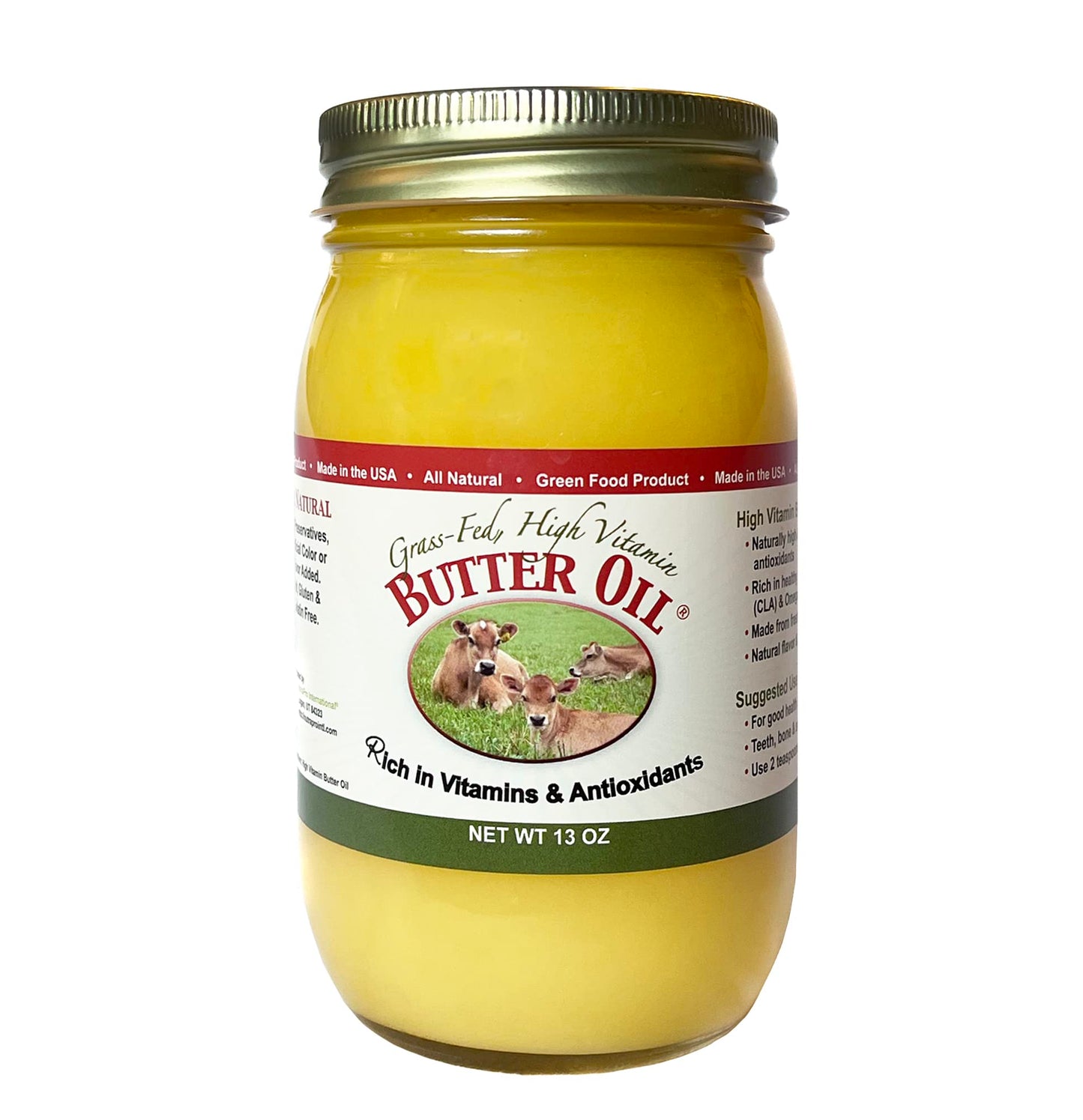 High Vitamin Butter Oil, (13 Oz) & Virgin Cod Liver Oil, High in Vitamin D, Omega 3 DHA/EPA (8 Oz; Mild Lemon & Peppermint Flavor)
