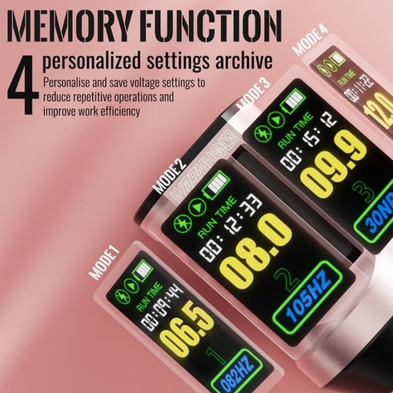 Wormhole Wireless Tattoo Power Supply Rechargeable Cordless Tattoo Battery Pack 1800mAh Portable Tattoo Battery RCA Lithium Battery with LED Digital Display For Tattoo Pen Rotary Tattoo Machine WB14-B