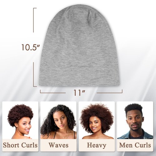 OLESILK 100% Mulberry Silk Bonnet for Sleeping Women, Silk Hair Wrap for Sleeping, Silk Sleep Bonnet for Women&Men, Real Silk, Not Satin, Light Grey