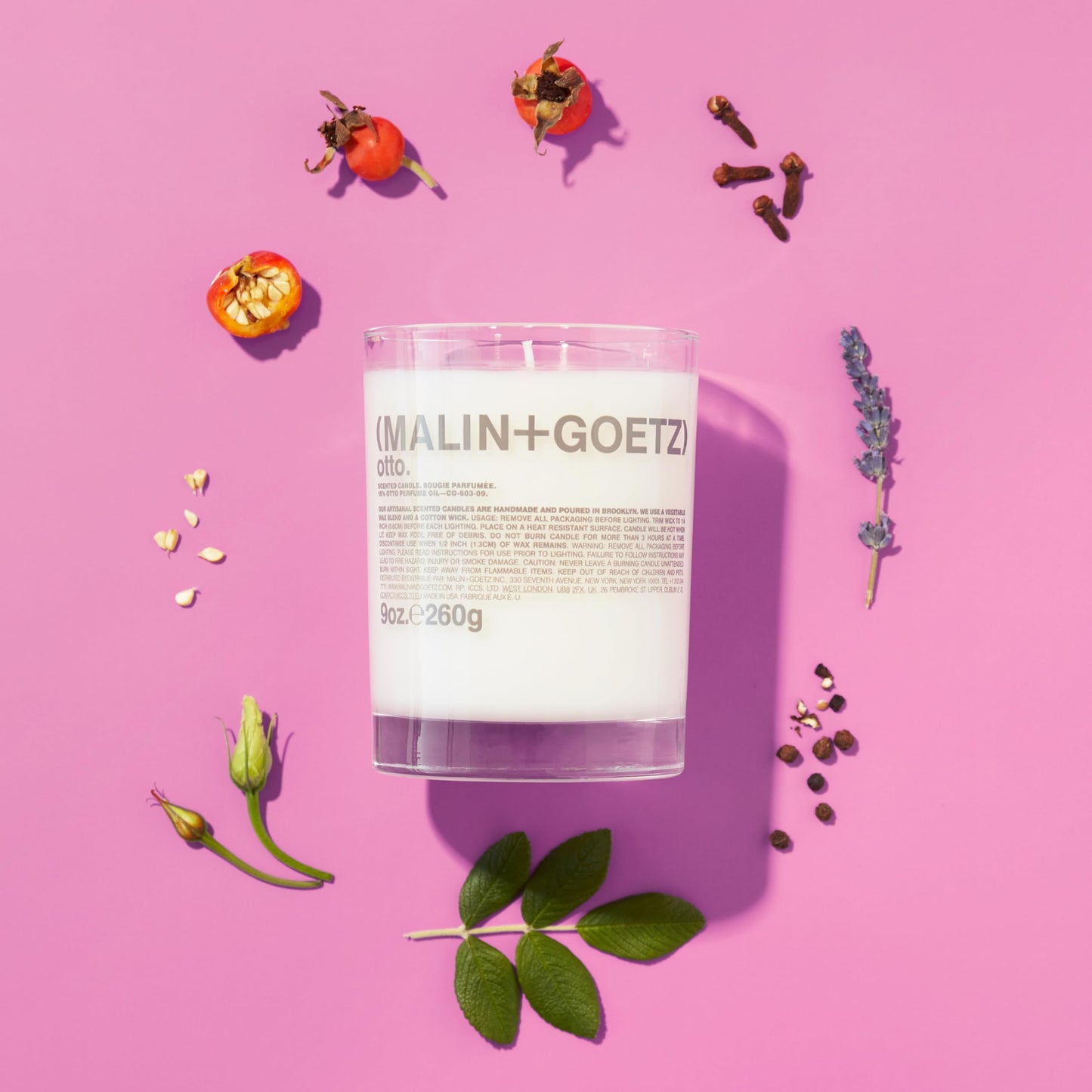 MALIN+GOETZ Otto Candle, 9 oz. – Sage Scent Fragrance, Scented Candle, Natural Vegetable Wax Blend, Vegan & Cruelty Free, Single Wick Candle, Lasts 60 Hours