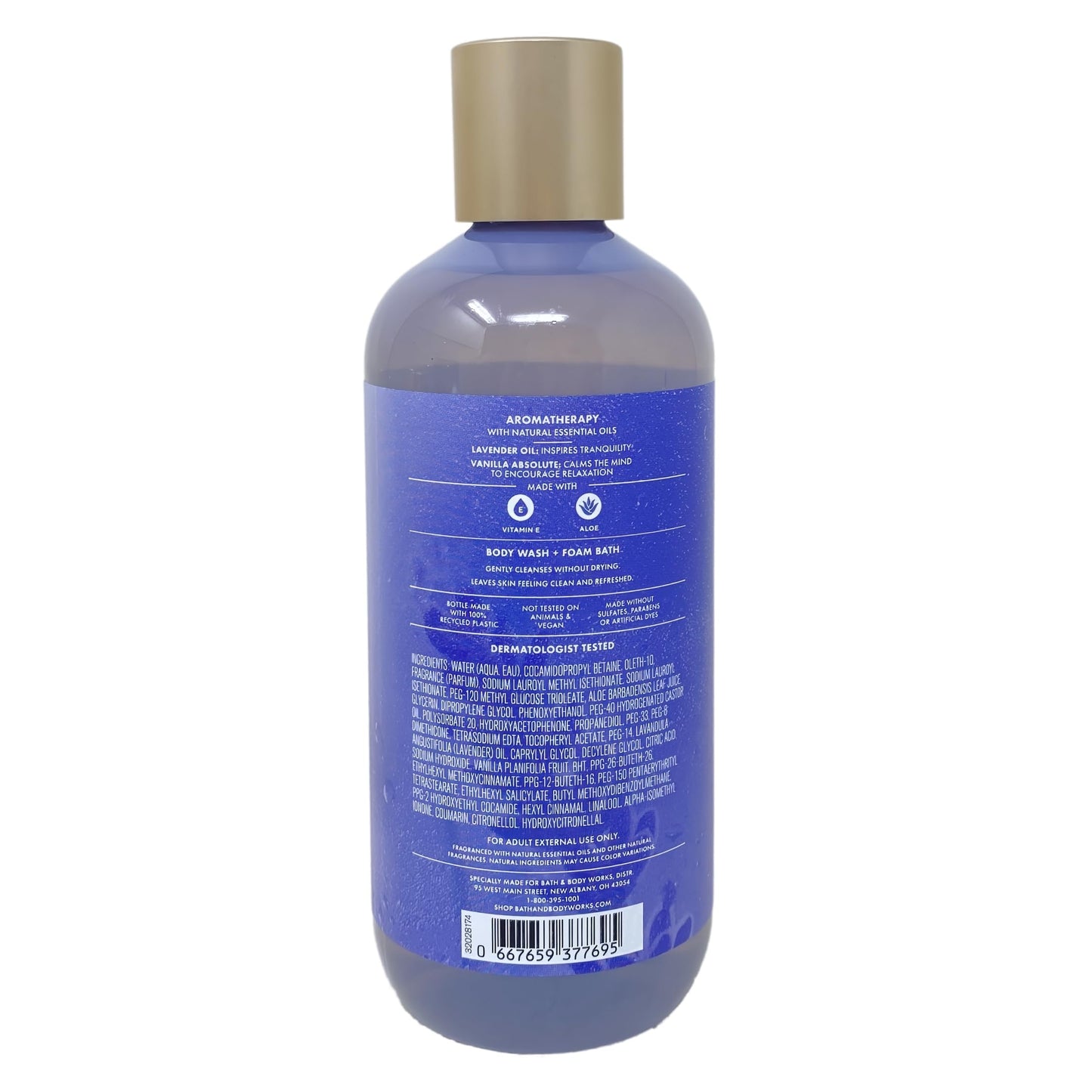 Bath & Body Works Aromatherapy Sleep Lavender + Vanilla 3 Body Wash & Foam Bath with a Lavender Dream Bar Soap