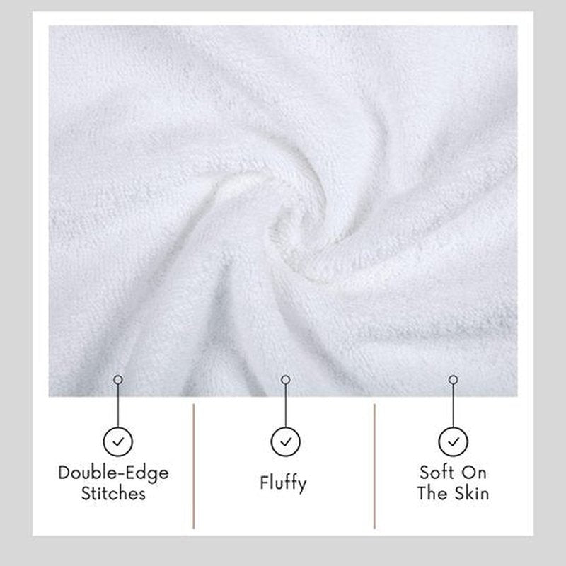 TEXTILOM Turkish Hand Towels for Bathroom – Hotel and Spa Quality & Soft & Absorbent & Quick Dry Bathroom Hand Towels – 100% Cotton Turkish Hand Towel Set of 4 (16 x 28 inches) - White