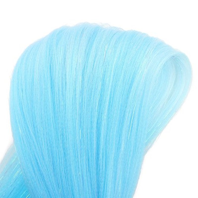 Upgraded Braiding Hair Extension Mix Tinsel, Pre Stretched Braiding Hair for Braiding Twist Braids Itch Free Hot Water Setting Yaki Straight Hair