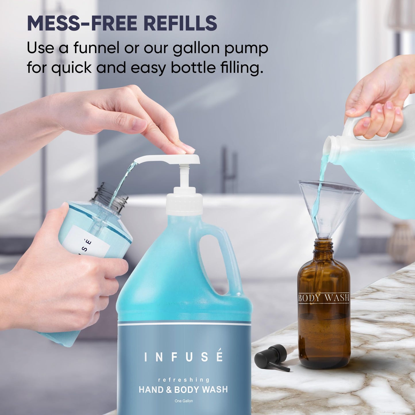 INFUSÉ Hotel Hand & Body Wash, Gallon Refill, 1 Gallon