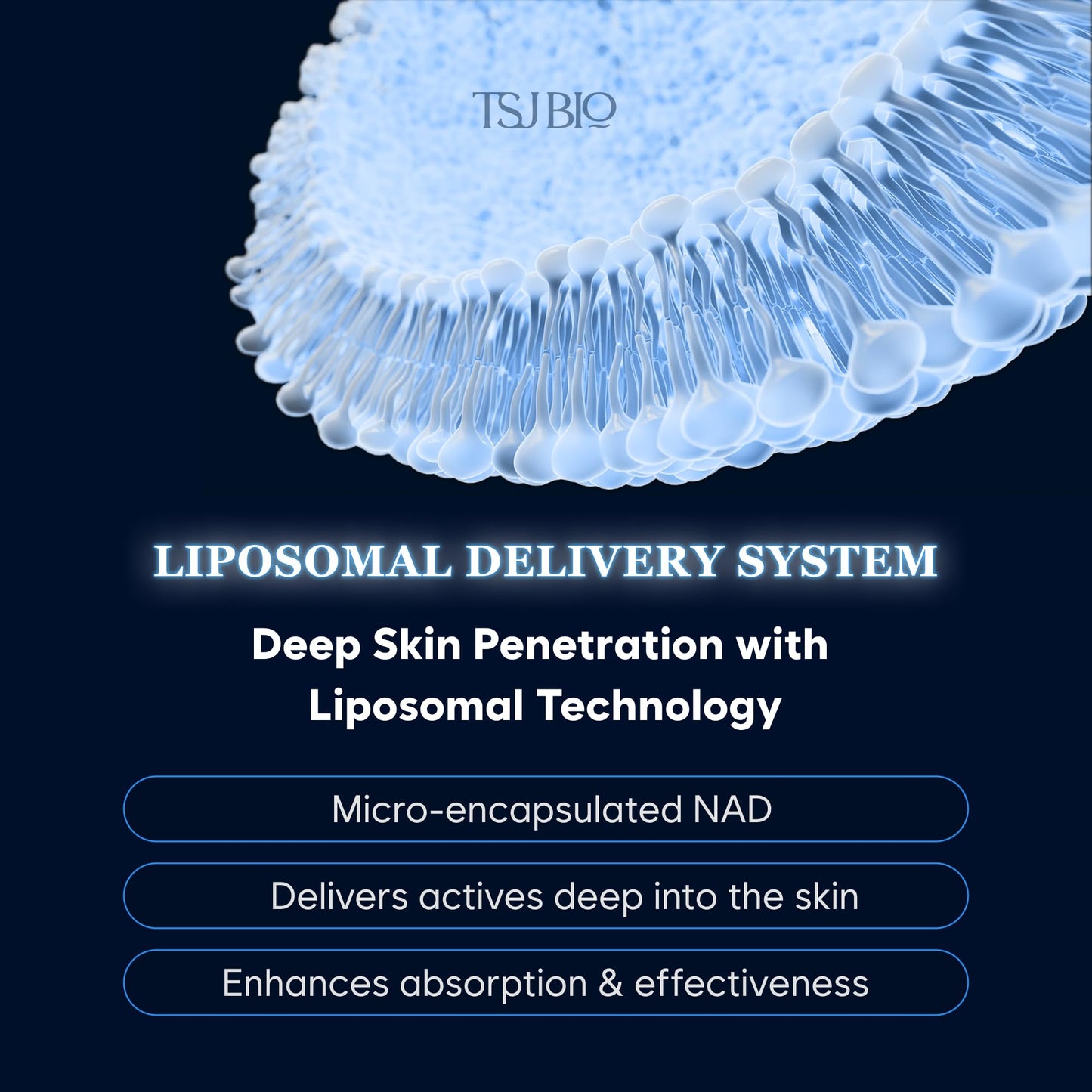 TSJ Bio NMN Intensive Renewal Cream - Luxurious Night Treatment with NMN 70,000PPM, Resveratrol & 9 Growth