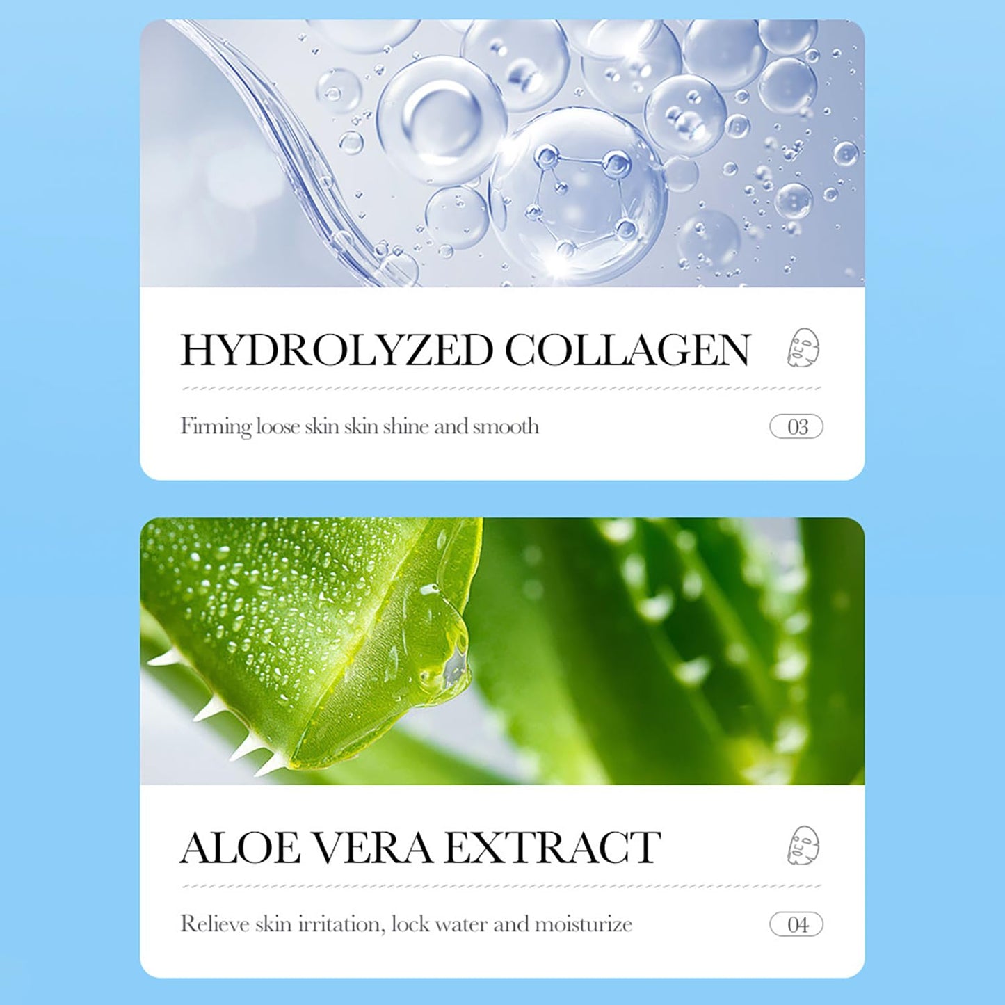 BIOAQUA (0.8ml+0.8g+25g (Aloe Vera Anti Aging Soothing Mask)