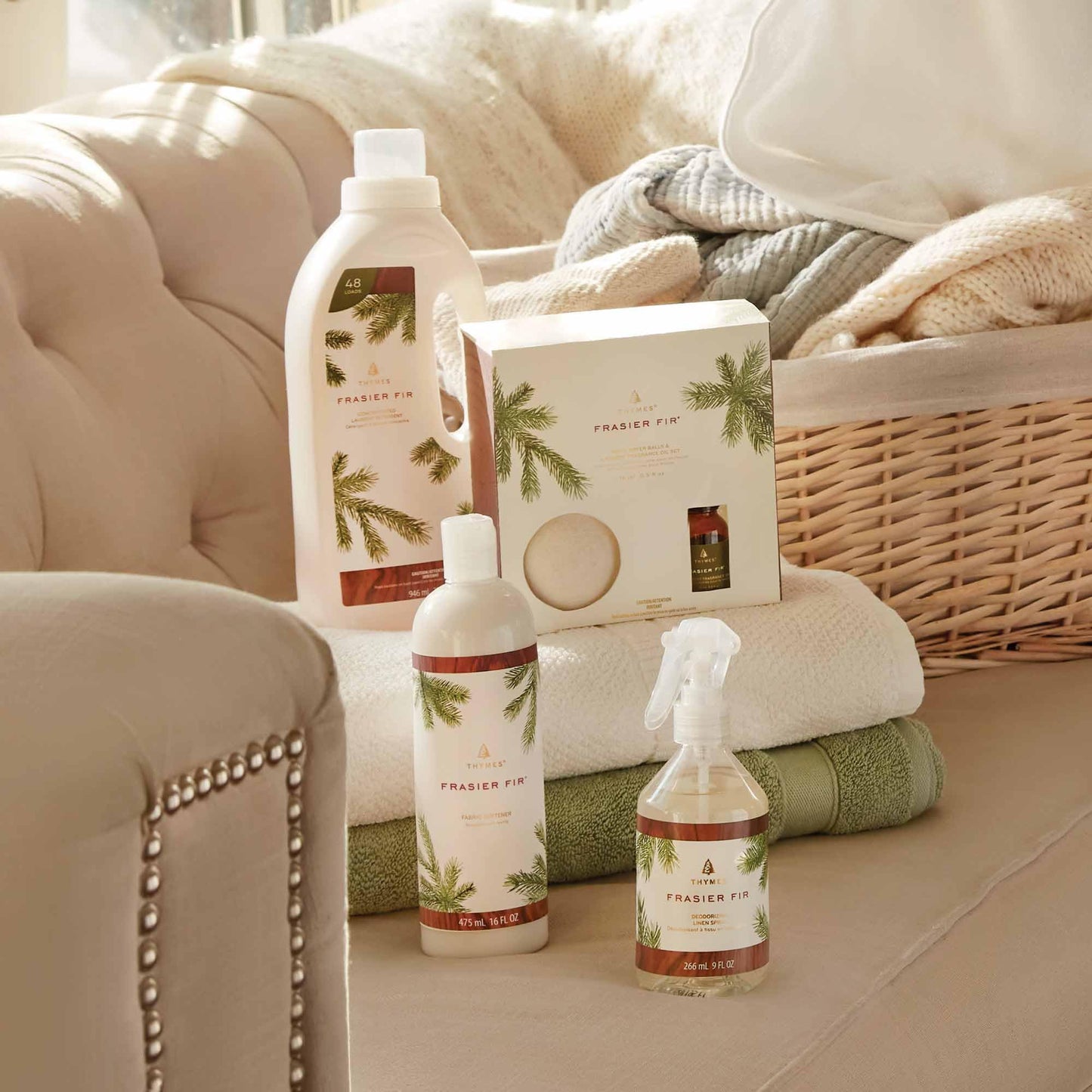 Thymes Laundry Detergent, Pure and Natural, Comes in Size of 32 Fl Oz, Frasier Fir Scent