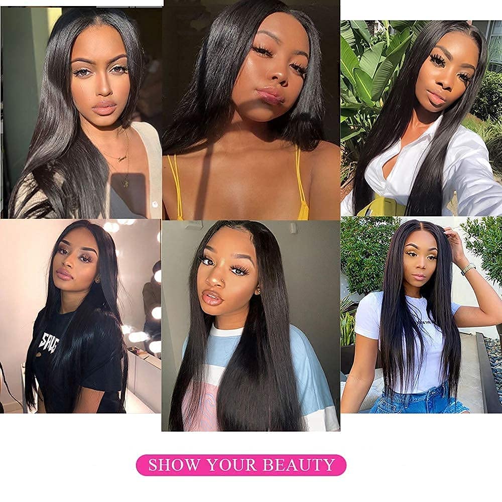 Lace Frontal Closure 13x4 Ear to Ear HD Lace Frontal Human Hair 8 Inch Brazilian Virgin Hair Straight Frontal Swiss Lace Frontal Closure Natural Black Color