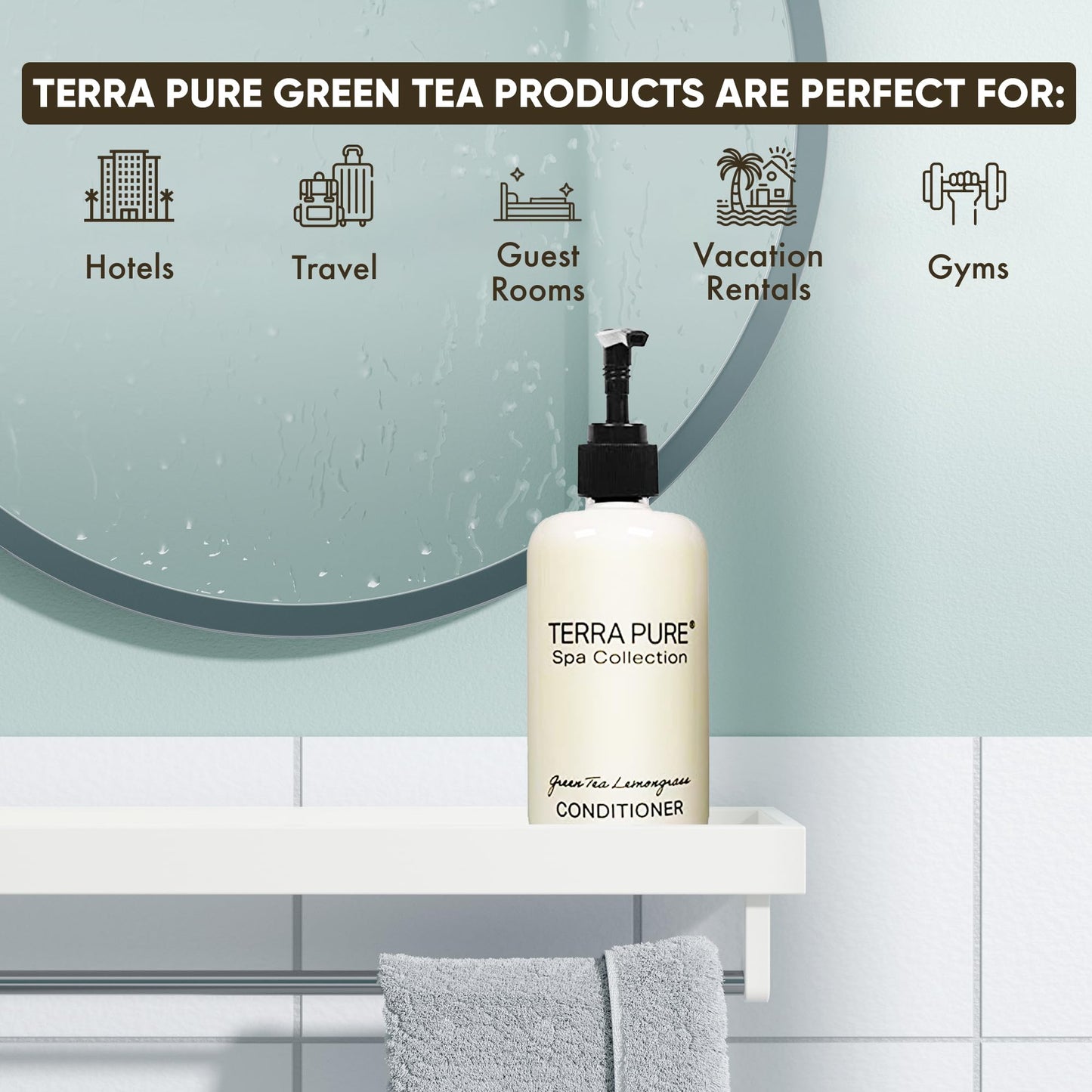 Terra Pure Spa Collection | Hotel Amenities in Pump Bottle | 10.14 oz. / 300 ml