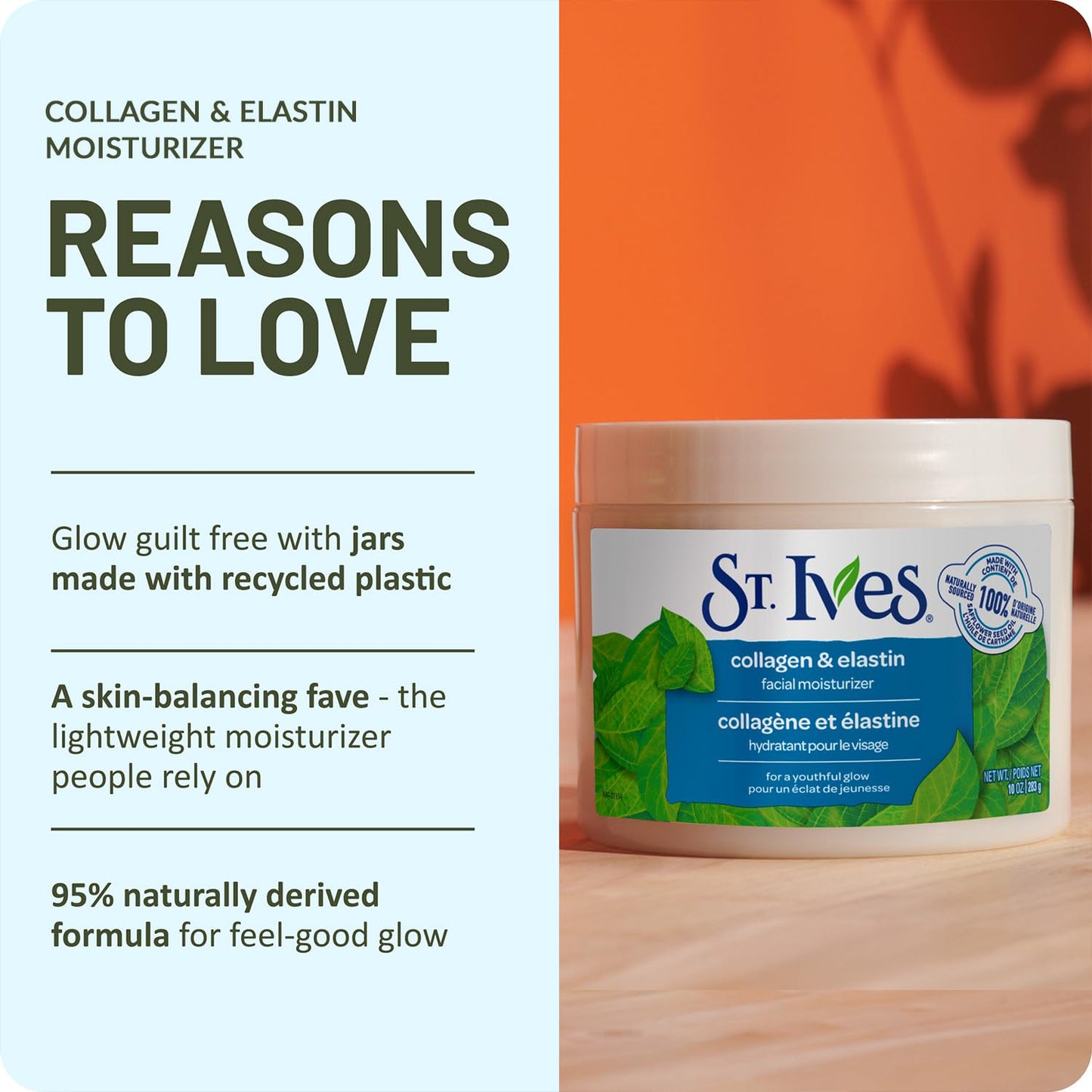 St. Ives Face Care Bundle – Collagen & Elastin Renewing Face Moisturizer + Travel-Size Apricot Facial Scrub, Fresh Skin Exfoliant for a Youthful Glow