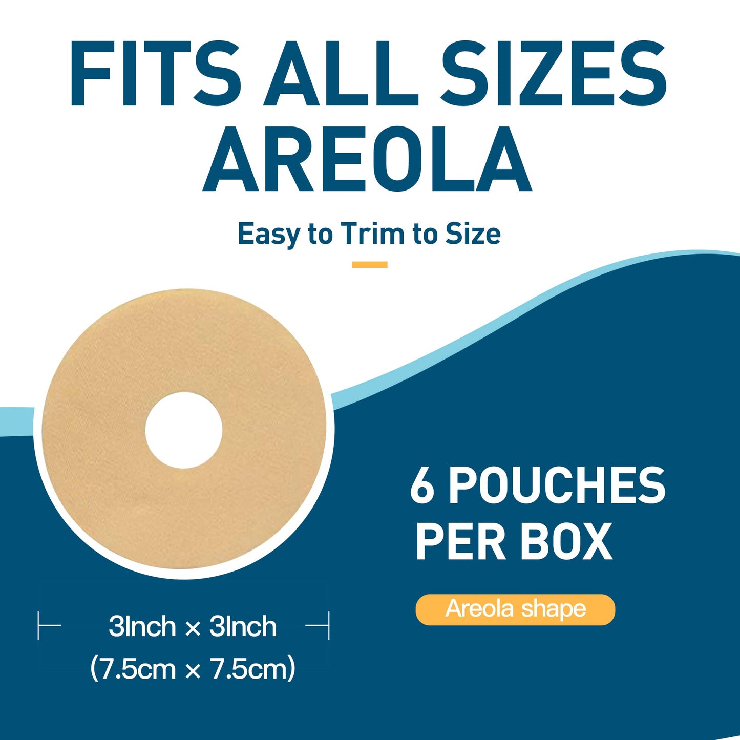Breast Silicone Scar Sheets, Silicone Scar Removal Sheets for Breast 6 Pack