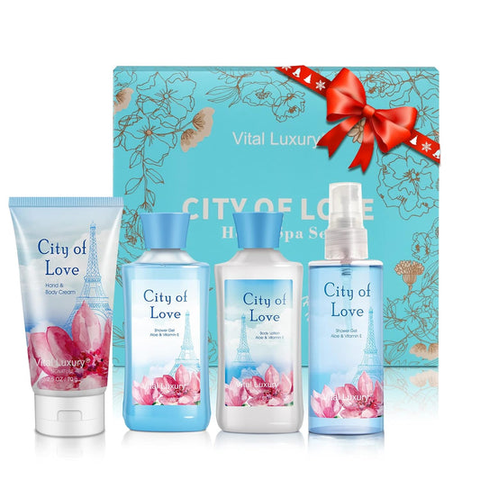 Bath & Body Kit - Ideal Skincare Gift Set | 3 Fl Oz Body Lotion, Shower Gel, Cream & Fragrance Mist