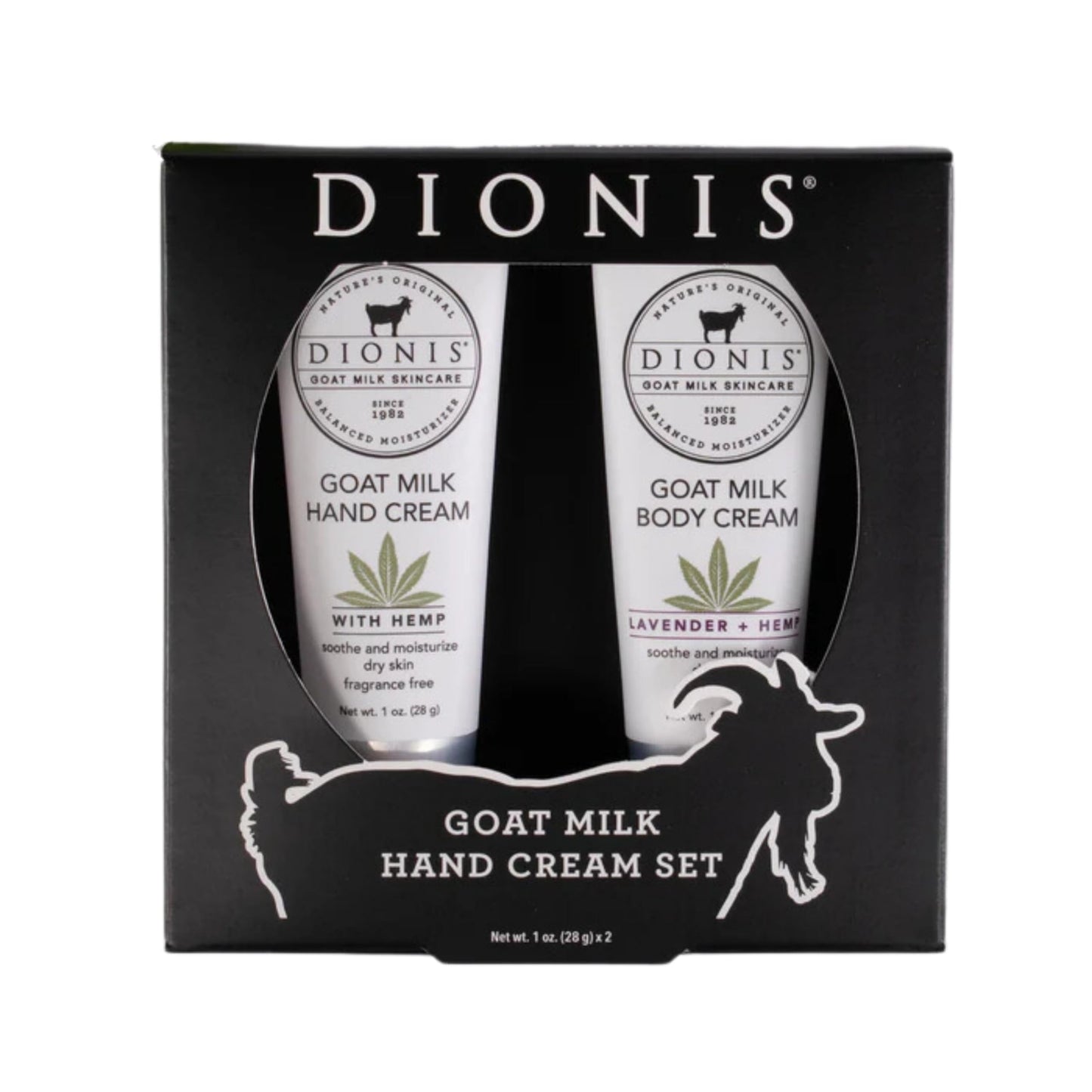 Dionis Goat Milk Hand Cream Milk & Hemp 1oz (Pack of 2)