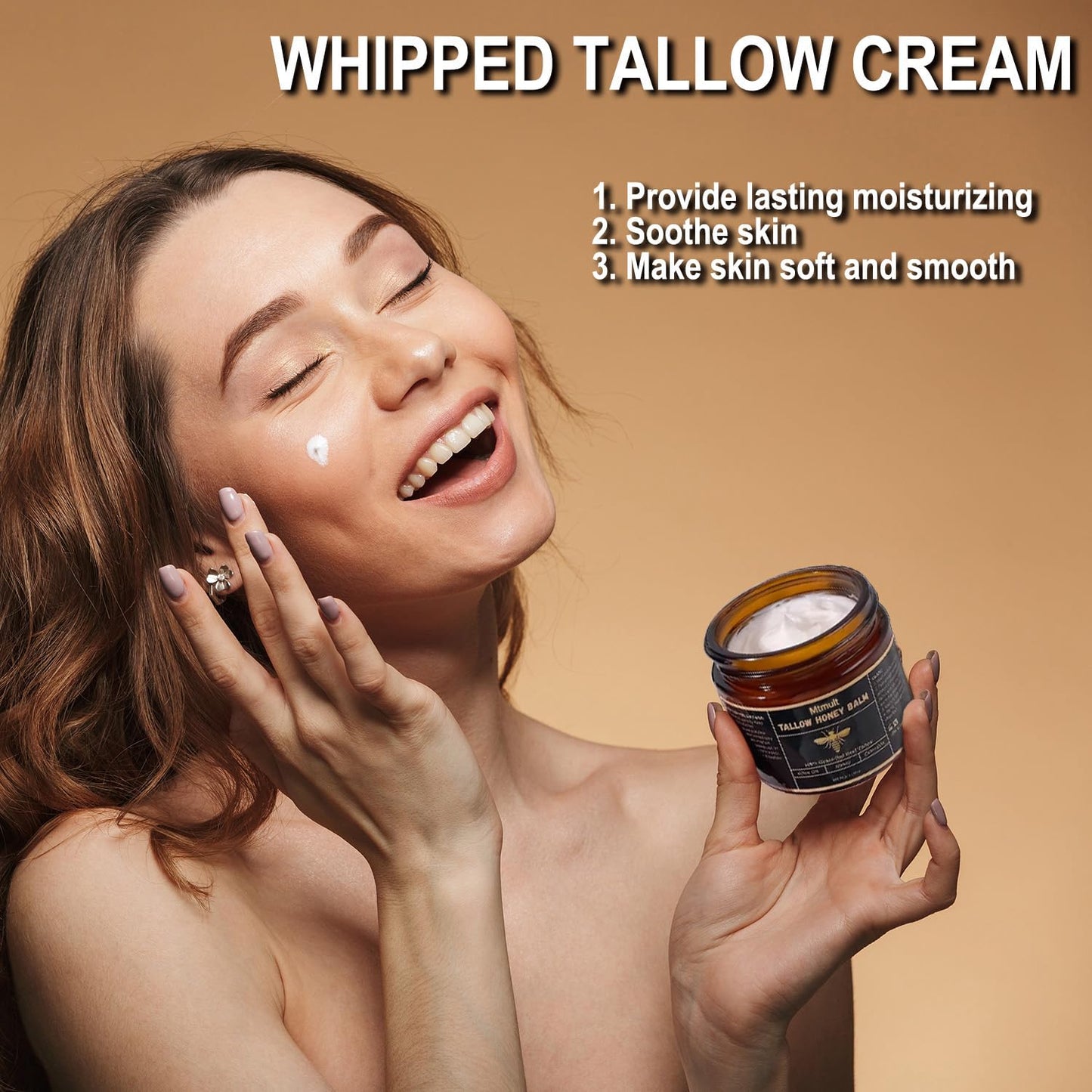 Mtmult Beef Tallow for Skin - Tallow and Honey Balm for Face, Hydrating with Grass-Fed Beef Tallow, Raw Honey & Beeswax | Beef Tallow for Face & Body Tallowyn Skin Balm
