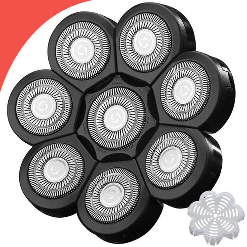 FOXSONIC 8 Blades Head Shaver Replacement Heads 8 Heads for Head Shaver Many Main Brands Electric Shaver Razor Bald Men Head Shaver Blades