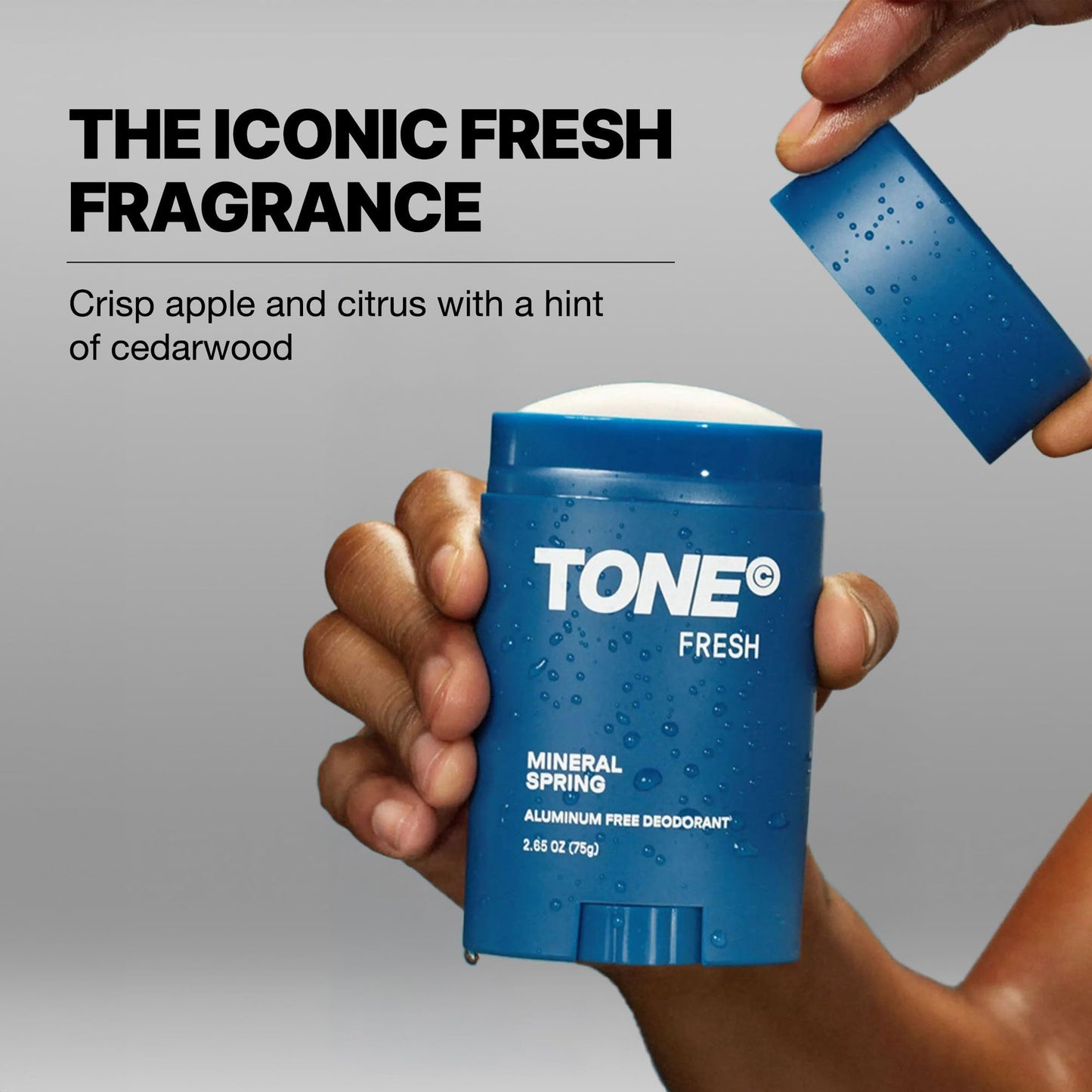 TONE Aluminum Free Deodorant for Men & Women, Fresh, Paraben Free Formula with up to 48-Hour Odor Protection, Dermatologist-Tested, 2.65 oz (4 Pack)
