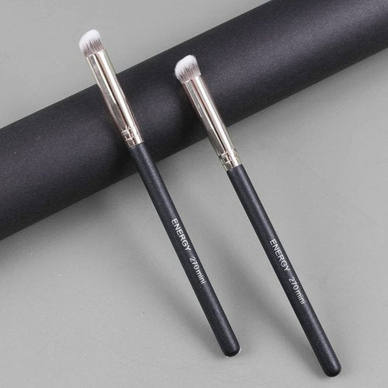 ENERGY Under Eye Concealer Brush Mini Flat Angled Kabuki Foundation Brush with Synthetic Bristles for Concealing Blending Setting Buffing with Powder Liquid Cream Cosmetics Vegan Makeup Brushes