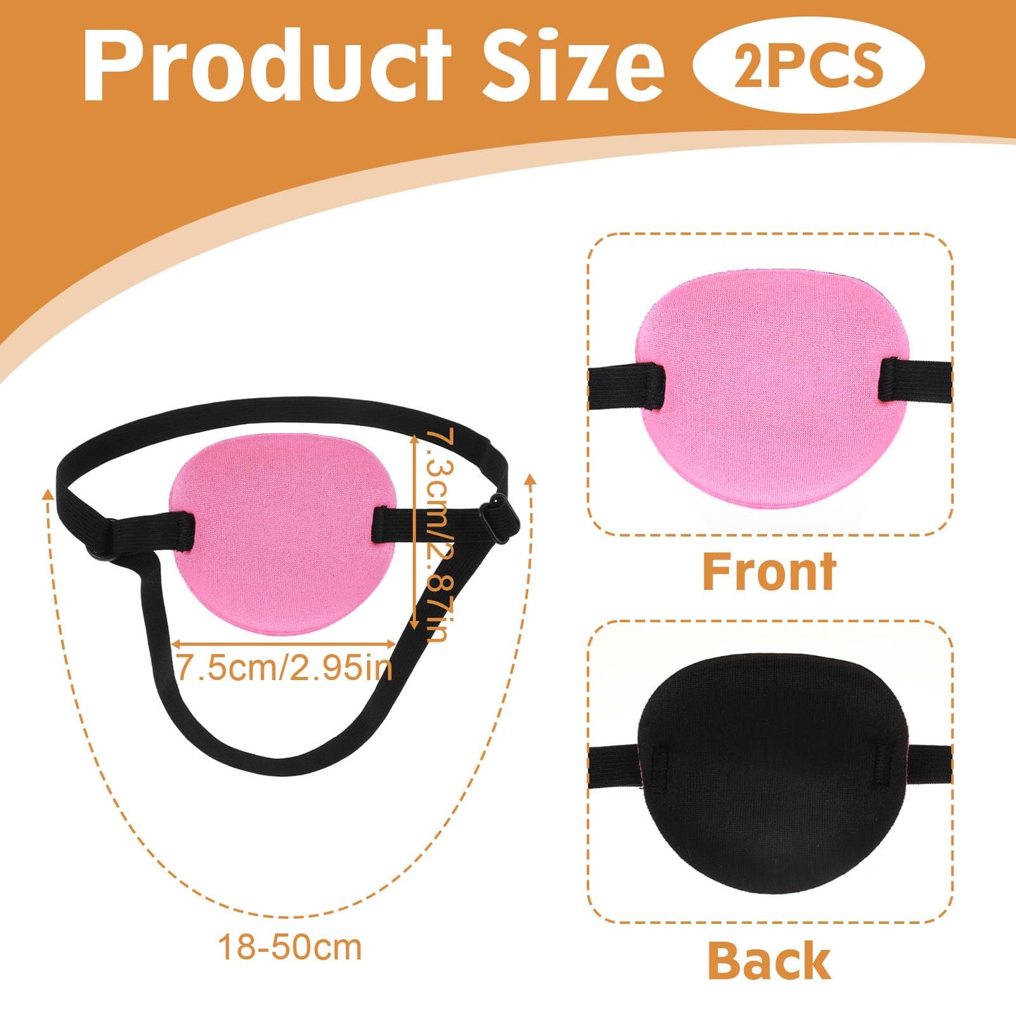 Classicseali 2pcs Eye Patch for Dogs, Adjustable Dog Eye Patch, Soft and Comfortable Eyes Patches, Used for Postoperative Eyes Injuries in Medium and Large Dogs, Rose red