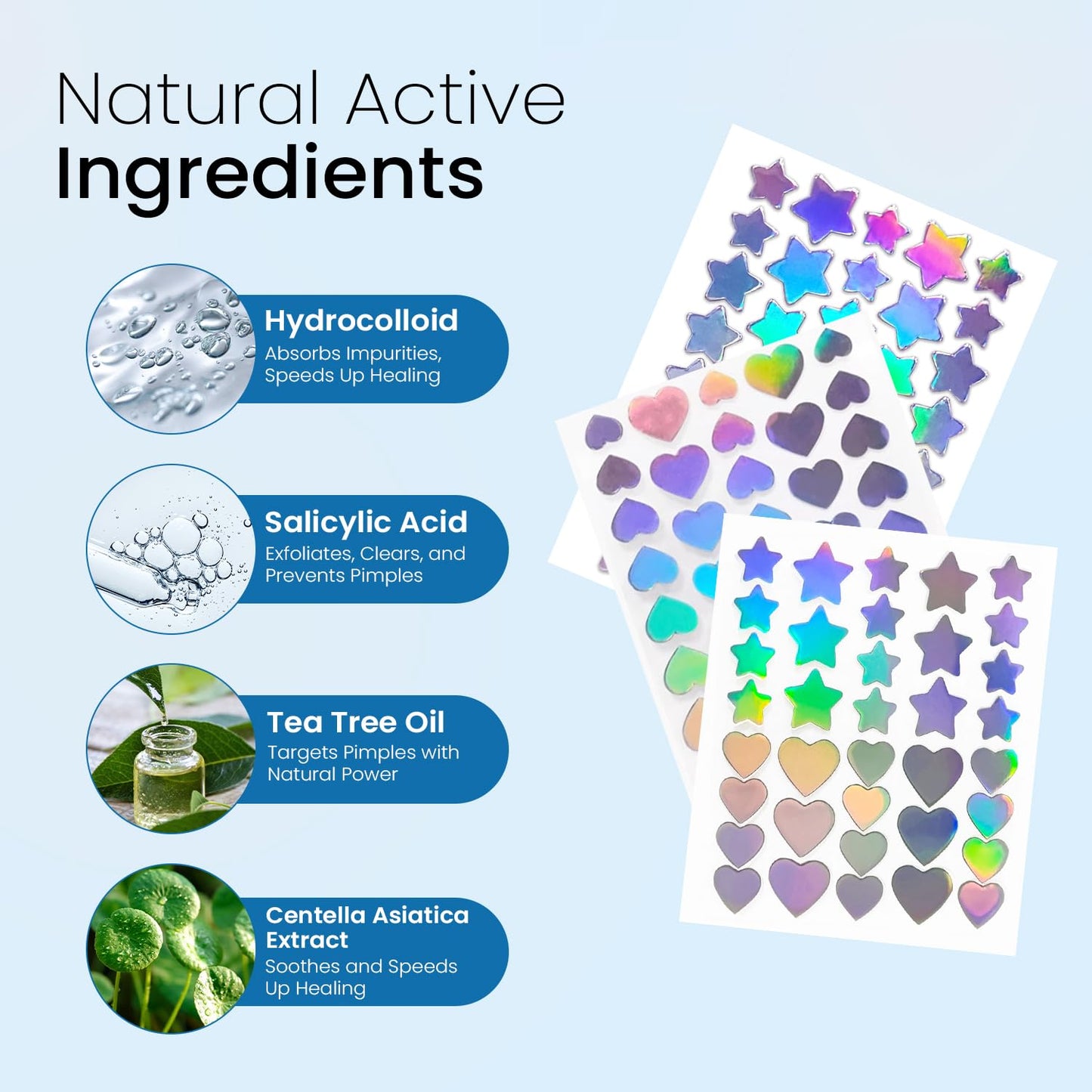 Wright Glow By Taylor Overnight Pimple Fix Patches – Natural Ingredients, Star & Heart‑Shaped Hydrocolloid Stickers, Dual Size 67‑85 mm & 66‑98 mm, 116  Patches for Clear, Confident Skin