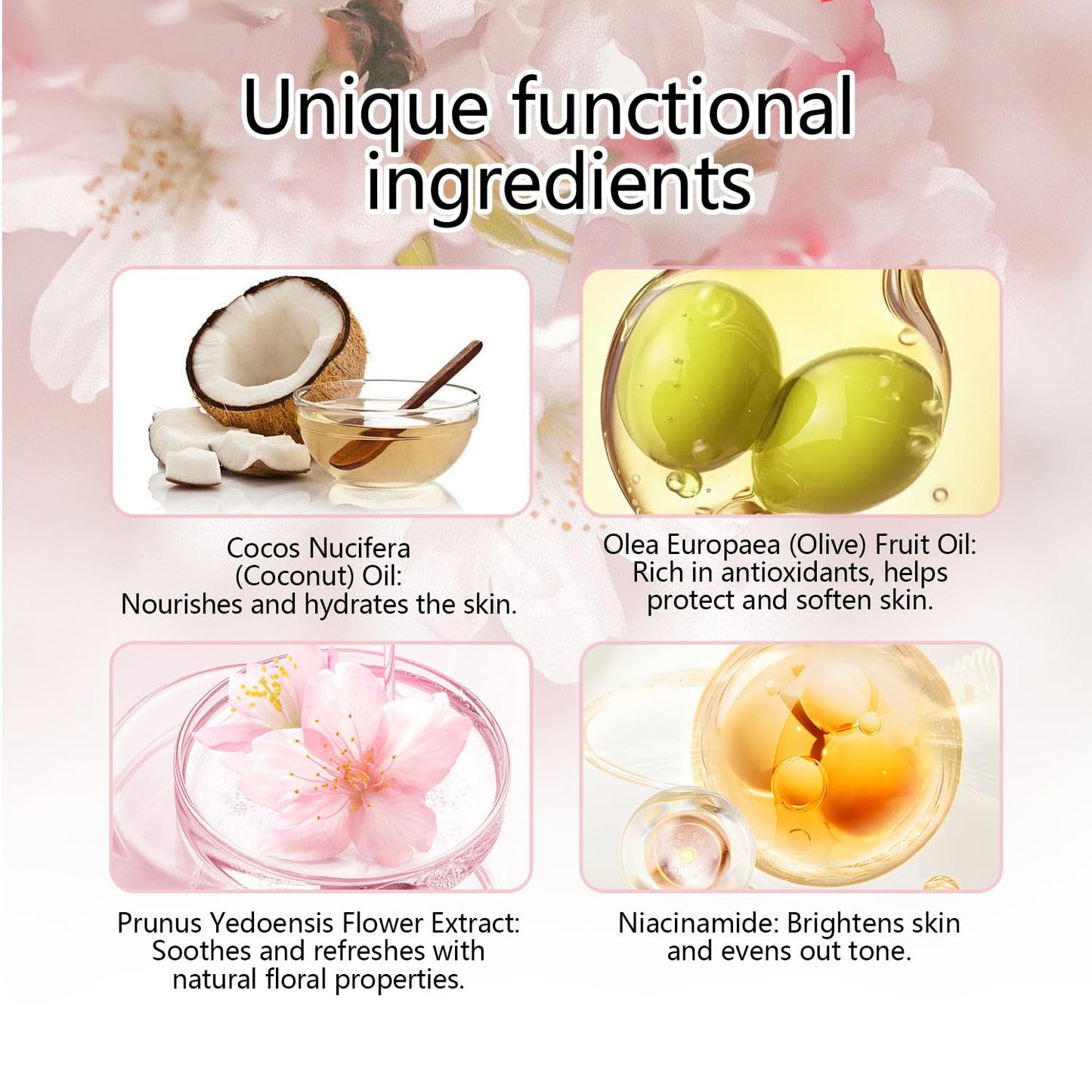 Vawolecy Sakura Soap for Face and Body, Cherry Blossom Soap Bar, Cleaing, Softening, Evening Skin Tone