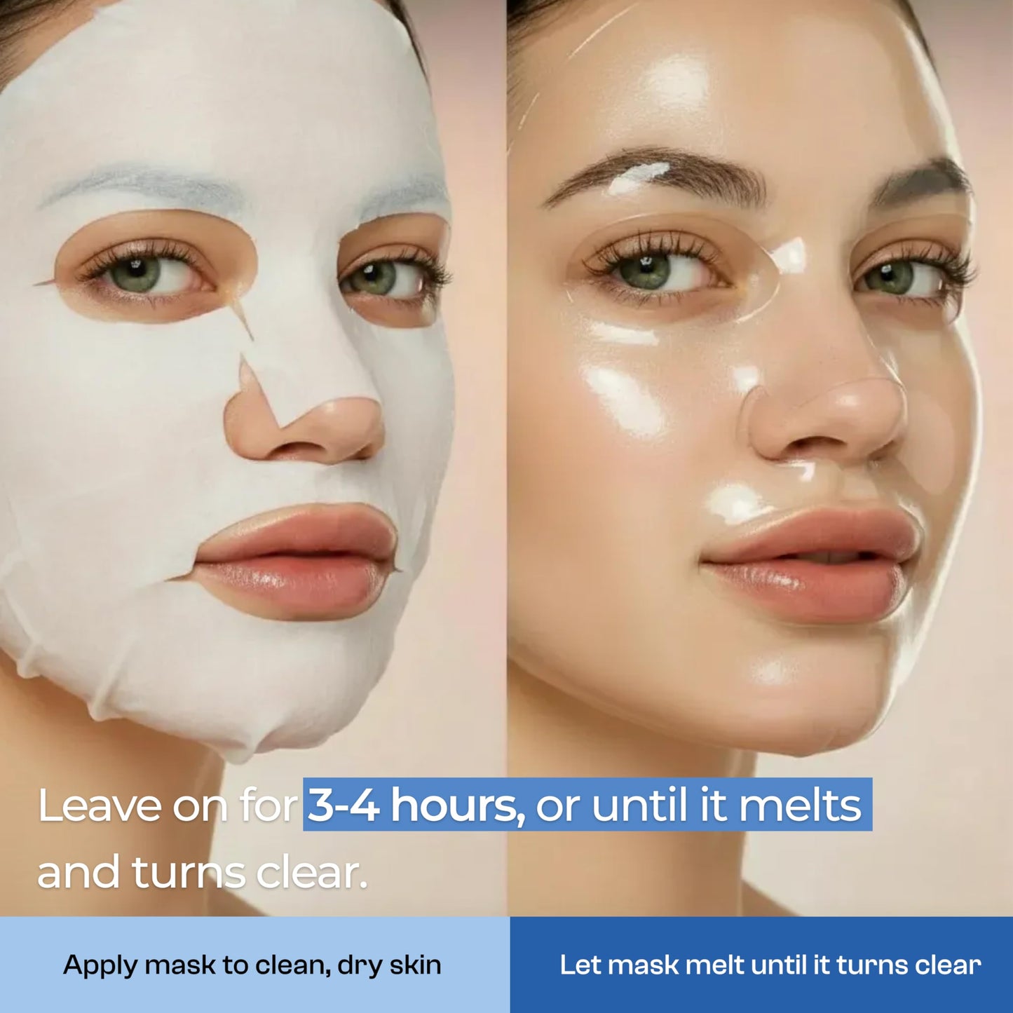 Bio Hydratique Melting Hydrogel Face Mask with Hyaluronic Acid – Deep Hydration & Pore Tightening, Glass Skin Look – Dermatologist Tested, Anti Aging Korean Skin Care, Vegan, Clean Beauty – Pack of 5
