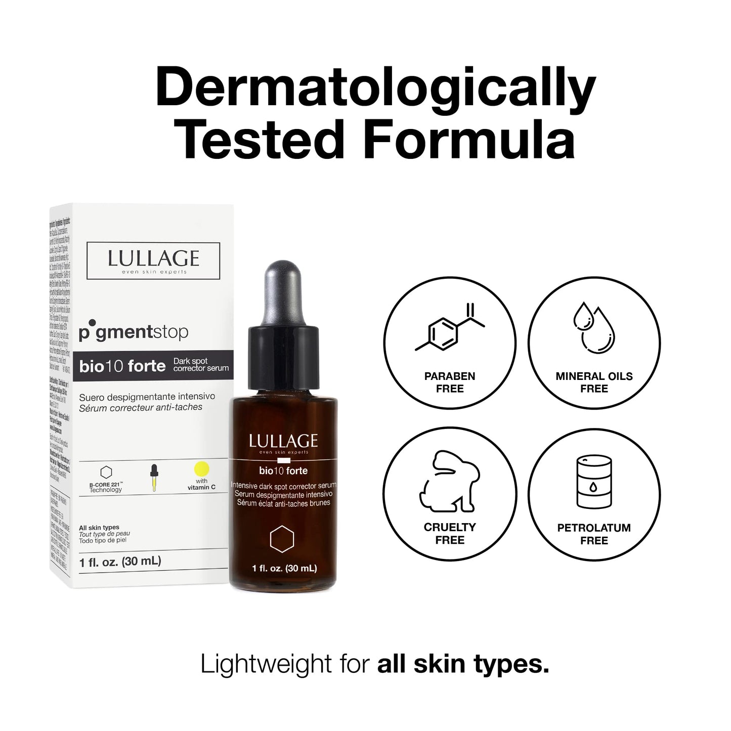 Dark Spot Corrector bio10 Forte with Vitamin C & B-CORE 221TM, Dark Spot Corrector Serum (Dropper)