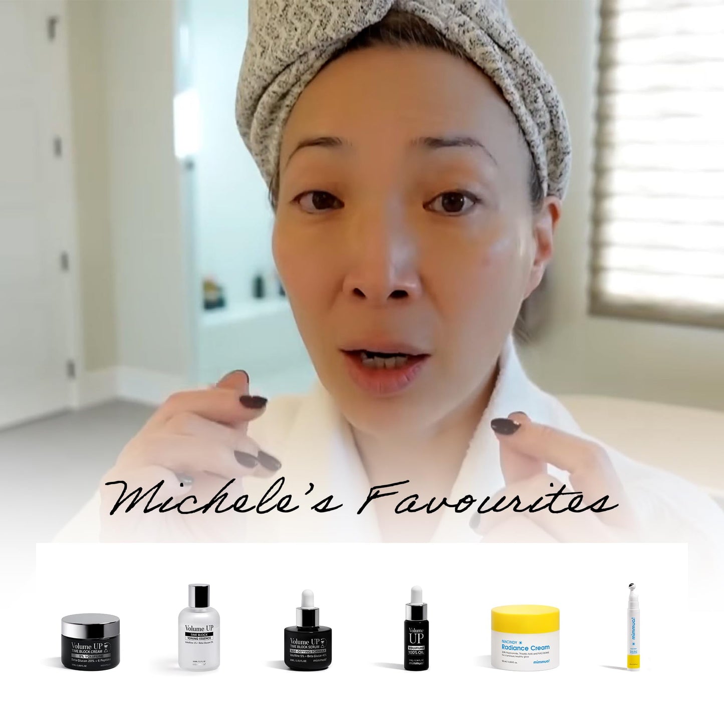 mimmua! Mature Skincare Ritual | Volufiline Serum + NAD Radiance Cream + Kojic & Turmeric Cleansing Cream