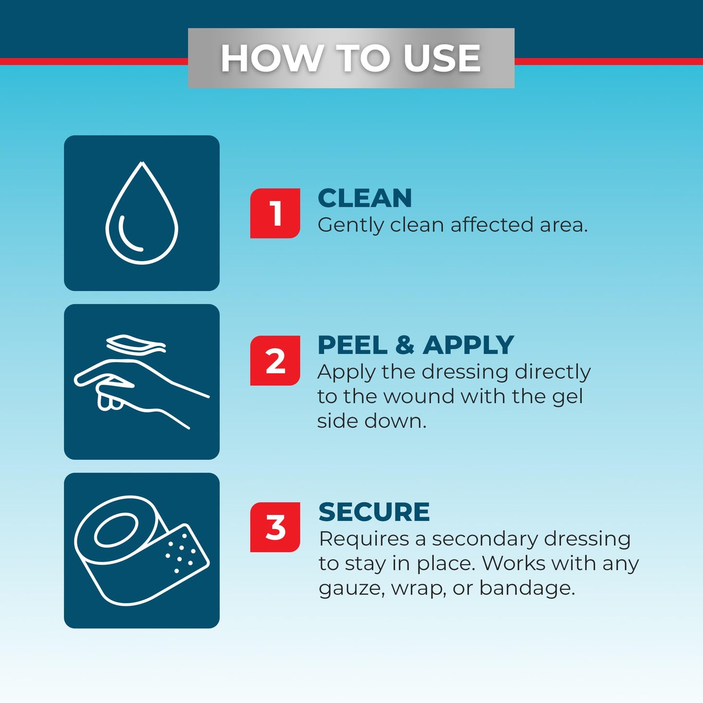 SilverSeal Burn & Wound Dressing - Moist Hydrogel Protection with X-Static Silver, Non Stick Dressings for Burns, Cuts & Wounds, Sterile Medical Grade Skin Care, 2"x3" Size, 6 Count