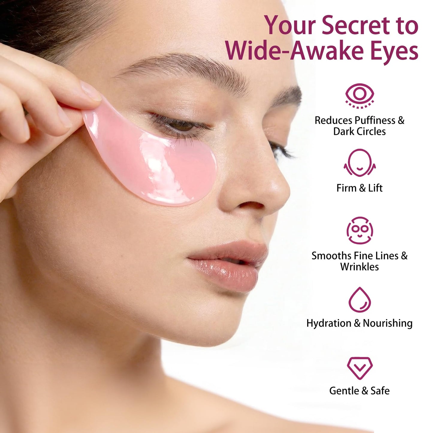 AveCera Under Eye Patches for Dark Circles, Puffiness and Fine Lines Cooling Eye Masks with Caffeine, Niacinamide & Hyaluronic Acid, Depuffing, Brightening, Hydrating Under Eye Patches