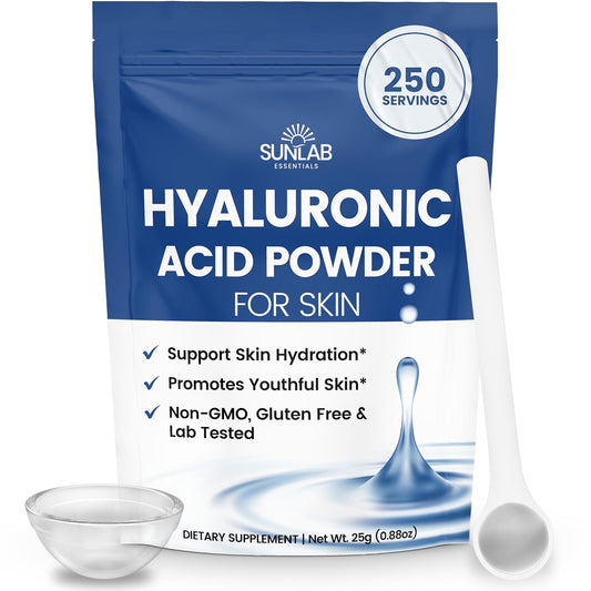 Hyaluronic Acid Powder for Skin | Cosmetic Grade, Low Molecular Weight - 25g for DIY Serums & Deep Hydration