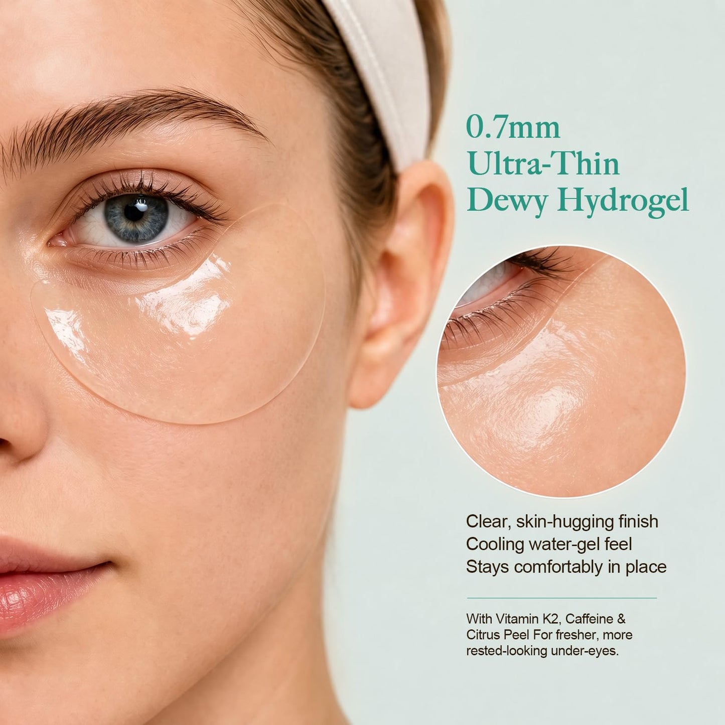 Tintark Sync Energy Under Eye Patches (28 Pairs), Vitamin K2, Caffeine & Citrus Peel Hydrogel Eye Mask for Dark Circles, Puffy Eyes, Late Nights & Travel