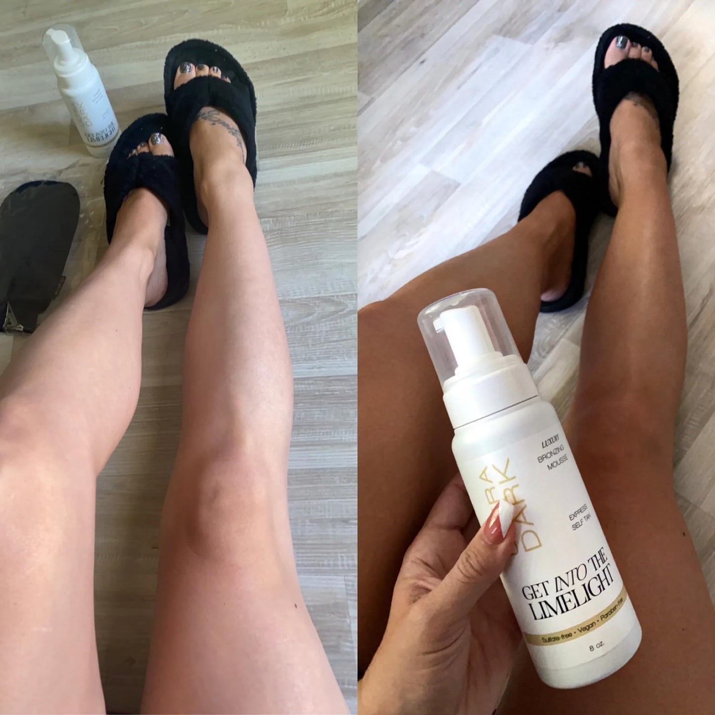 Get Into The Limelight Original, Ultra Dark Starter Kit with Self Tanning Mousse Plus Body and Face Applicator Mitts, Develops in 8+ Hours