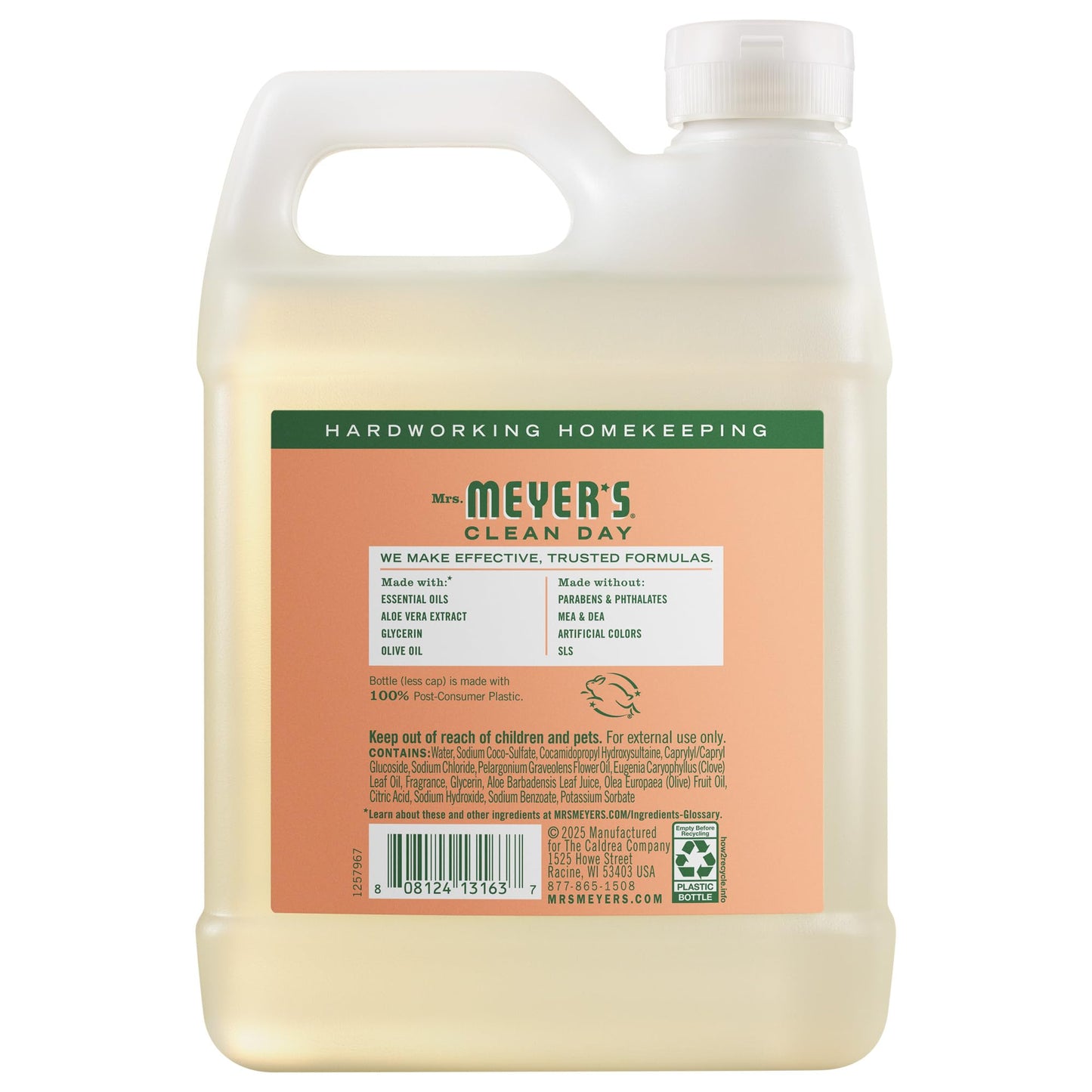 Mrs. MEYER'S CLEAN DAY Hand Soap, Refill Variety Pack Soaps Made to Clean and Freshen Hands