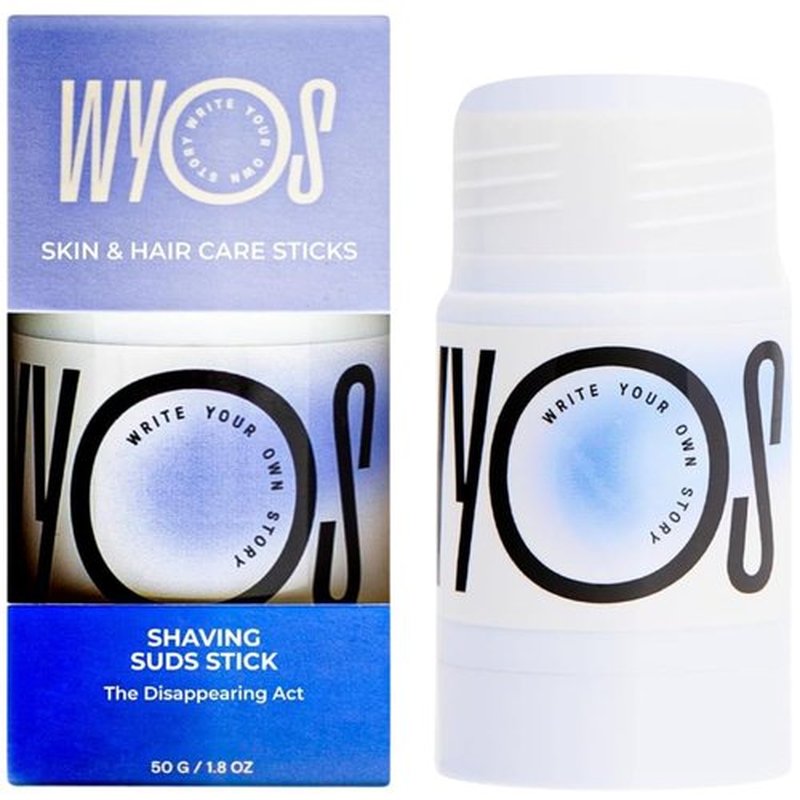 WYOS Shaving Cream Sticks 3 Pack, Travel Size, Vegan, Cruelty Free, Clean Label, Sulfate Free, Paraben Free, Leak Free, No Mess, Hydrating Smooth Lather, Sensitive Skin Close Shave For Women and Men