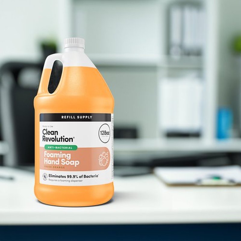 Clean Revolution Antibacterial Foaming Hand Soap Refill, 128 Fl Oz