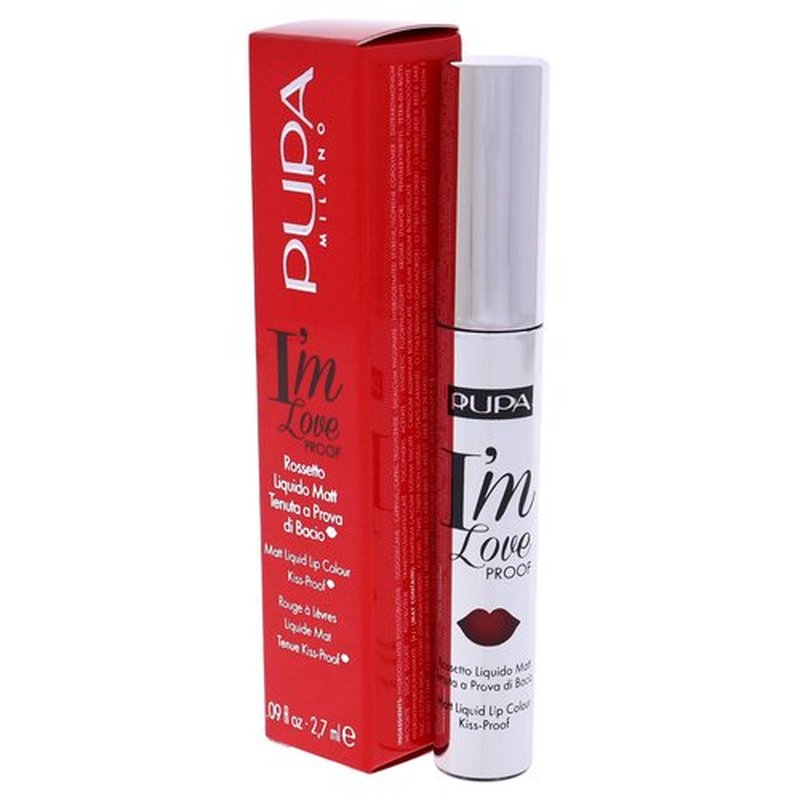 Pupa I Am Love Proof Matt Liquid Lip Color - 011 Kiss Me Red Milano for Women - 0.09 oz Lipstick