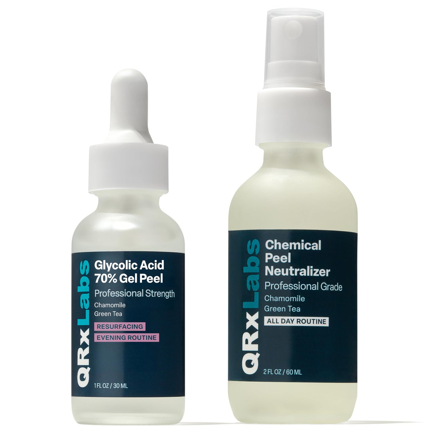 QRxLabs 70% Glycolic Acid Gel Peel & Neutralizer Set