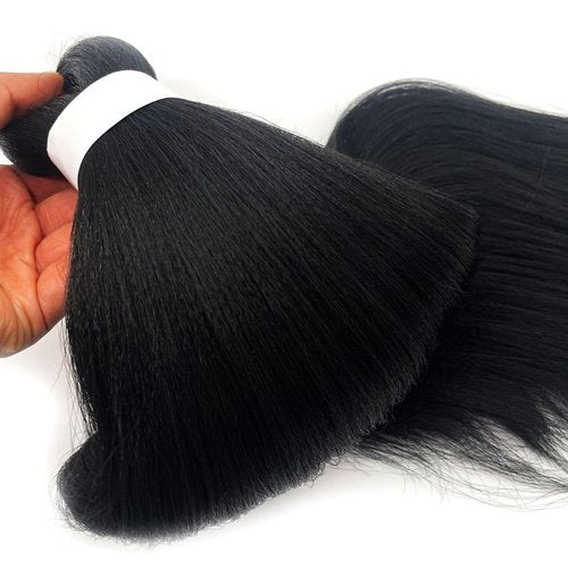 UPruyo Kids Short 1b Black Braiding Hair Pre Stretched Prestretched Braiding Hair 18 inch Synthetic Hair Extensions for Braiding Box Braids Long Yaki Knotless Braiding Hair for Kids Girls