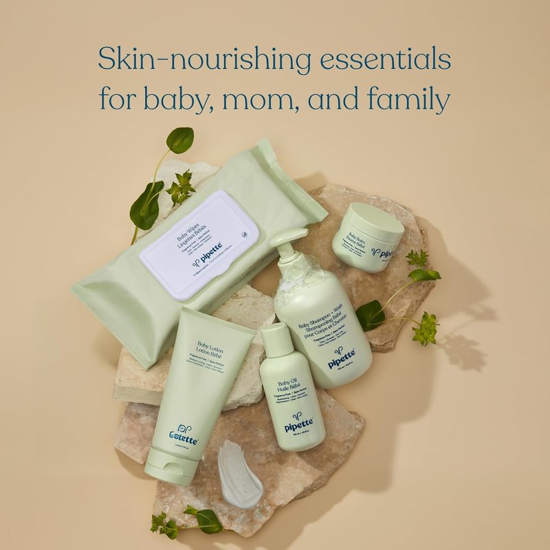 Baby Travel Essentials Set | Mineral Water-Resistant Sunscreen SPF 50, Fragrance-Free Balm & Wipes