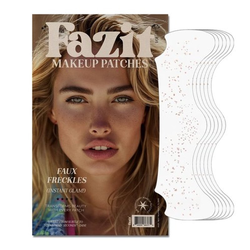 Fazit Makeup Patches - Face Makeup Patches - Beauty Face Makeup - Brown Fake Freckles - Waterproof Faux Freckles - Fazit Faux Freckle Patches - Temporary Face Freckles For Women - 6 count